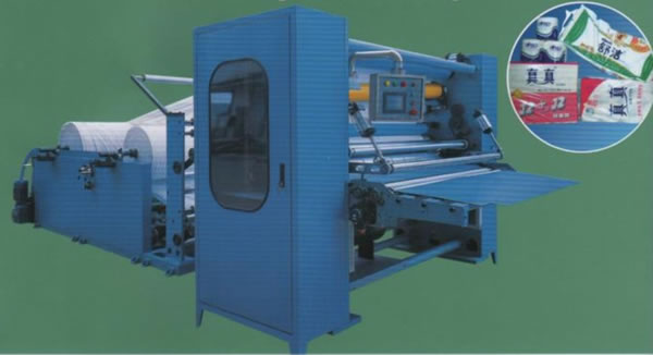 Successive Full-automatic Laminating (Color glue) Kitchen Towel Rewinding and Perforating Machine, آلات تصنيع الورق