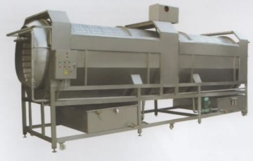 Roling drum with brush washing machine,Food Processing Machinery