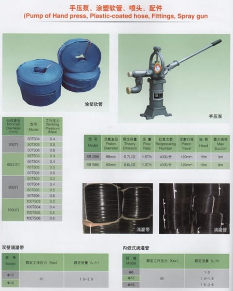 Pump of hand press,plastic-coated hose,fittings,spray gun,Irrigation system