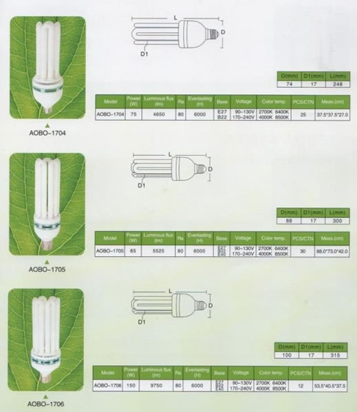 U SERIES,لمبات الإضاءة