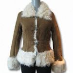 woman's double face sheep fur coat