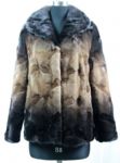 coffee lady's fashion mink fur coat