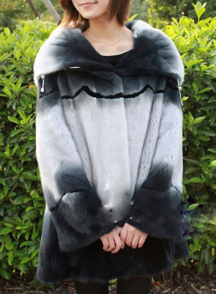 ady's mink fur coat with hood,Apparel