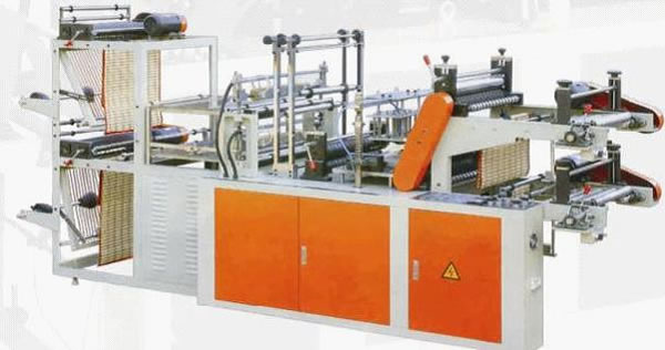 Computer control vest rolling bag making machine(double layer), الات صناعة الحقائب