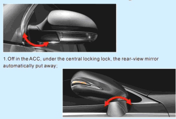 Carro dobrável Espelho Retrovisor,Outros Auto Peças